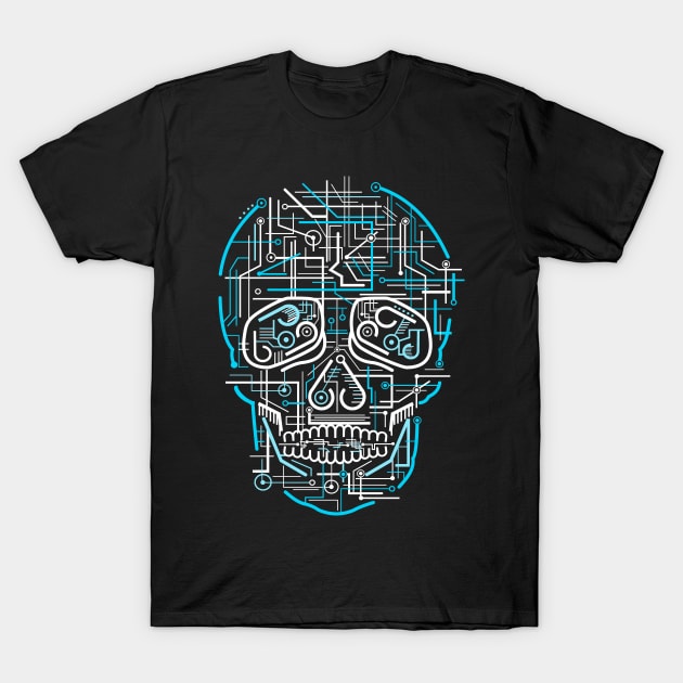 Electric Skull T-Shirt by caffeinart